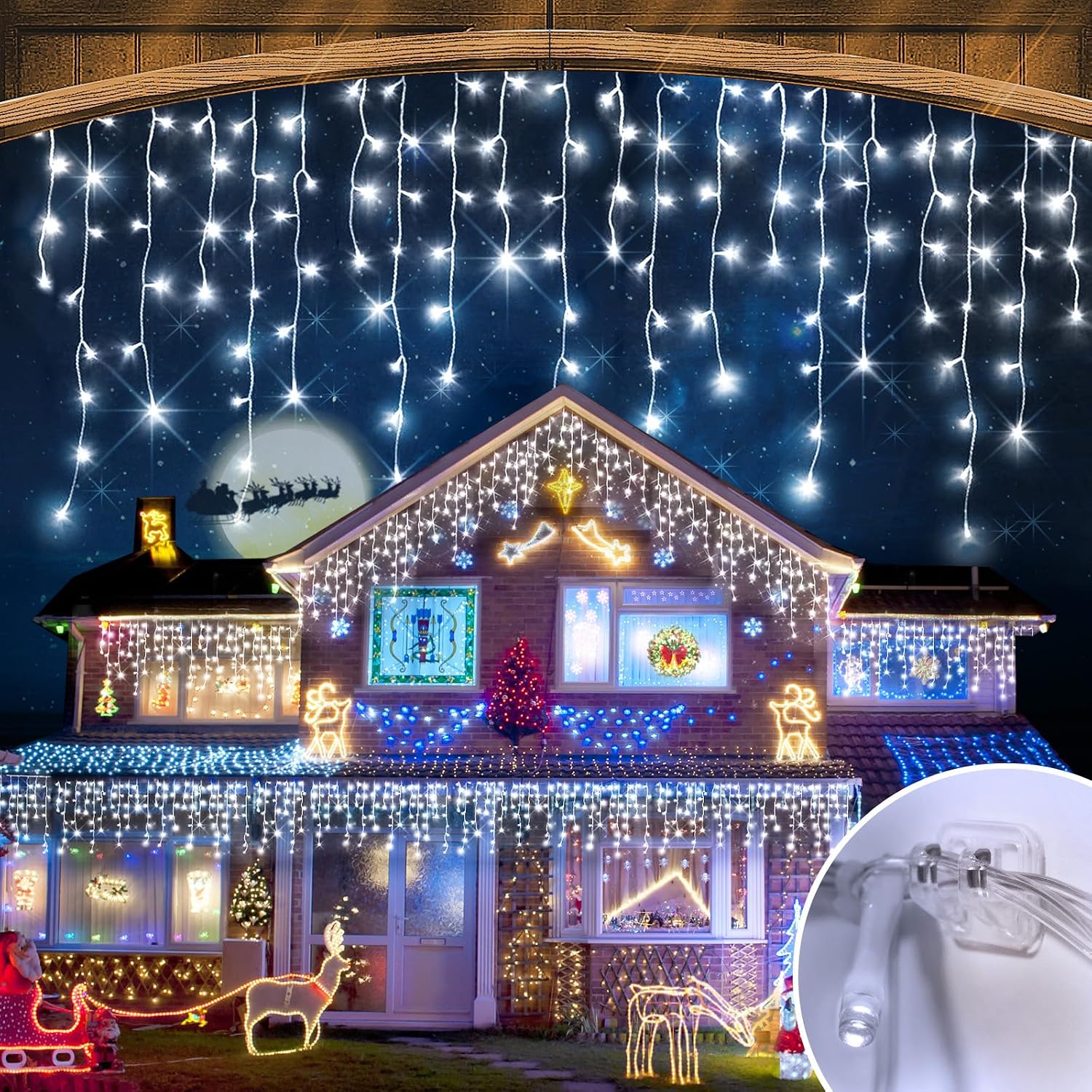 Lighting Christmas Decor - Kerstverlichting voor buiten, 164FT 1512 LED-lampjes