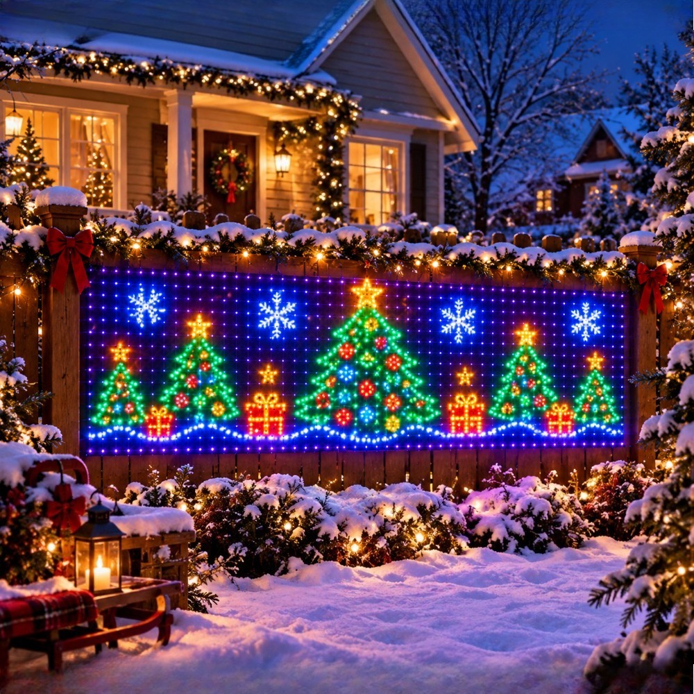 Lighting Christmas Decor - Kerstcadeau patroon netverlichting set Bluetooth app