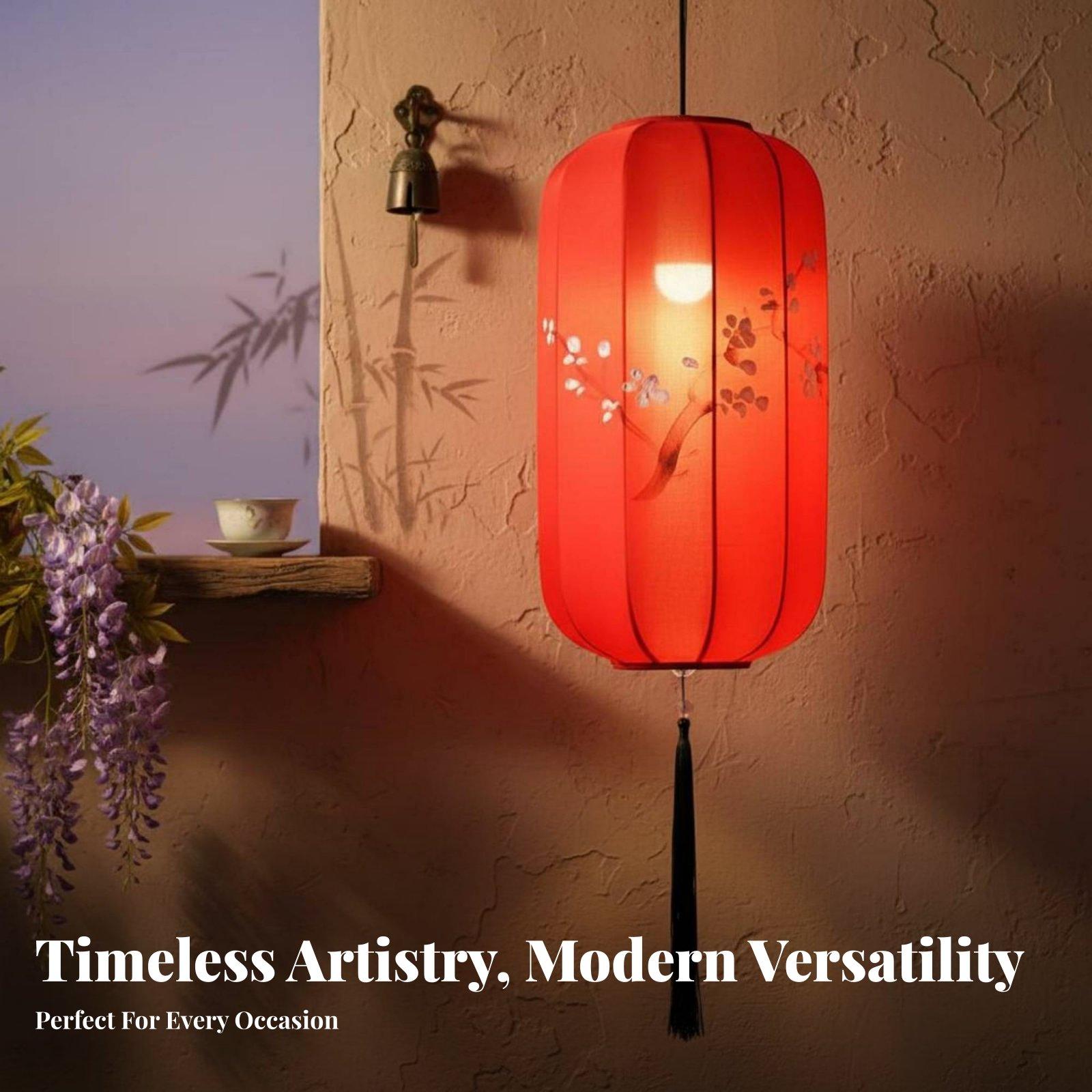 Decor Timeless Lighting - Chinese design waterdichte hanglamp, handgeschilderde ovale