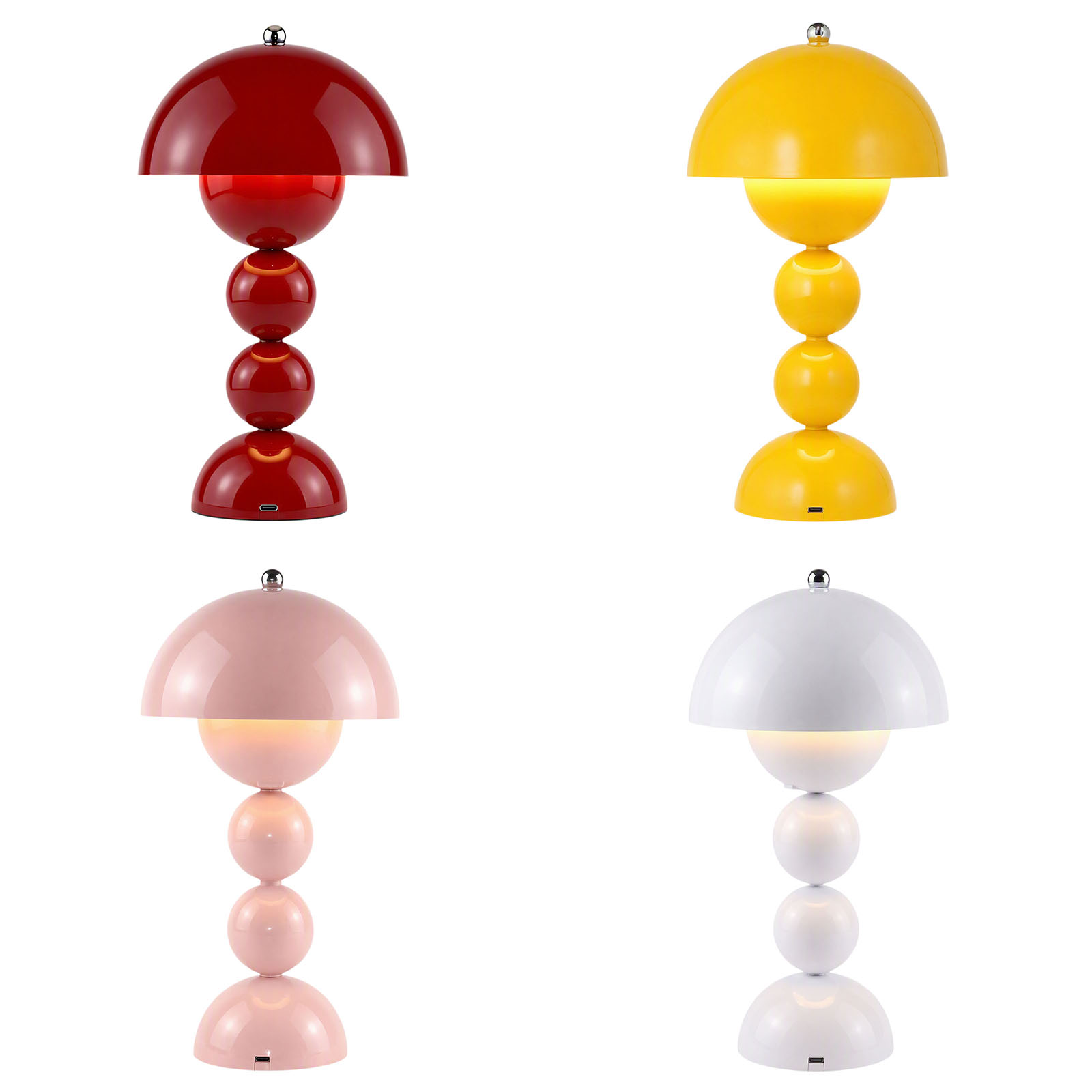 Lighting Decor Bedroom - Vintage paddenstoel bloemknop bureaulamp USB LED