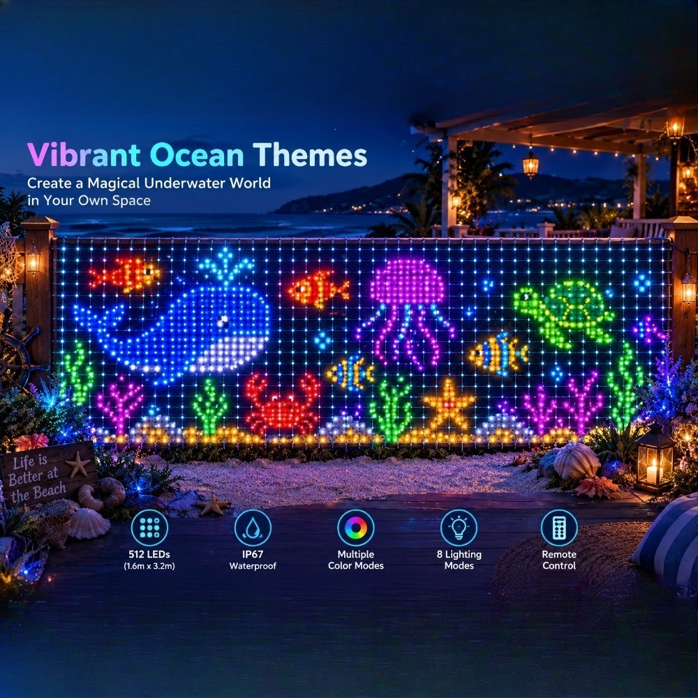 Lighting Christmas Decor - Kerstnetverlichtingset, zelf te maken, met aanpasbare
