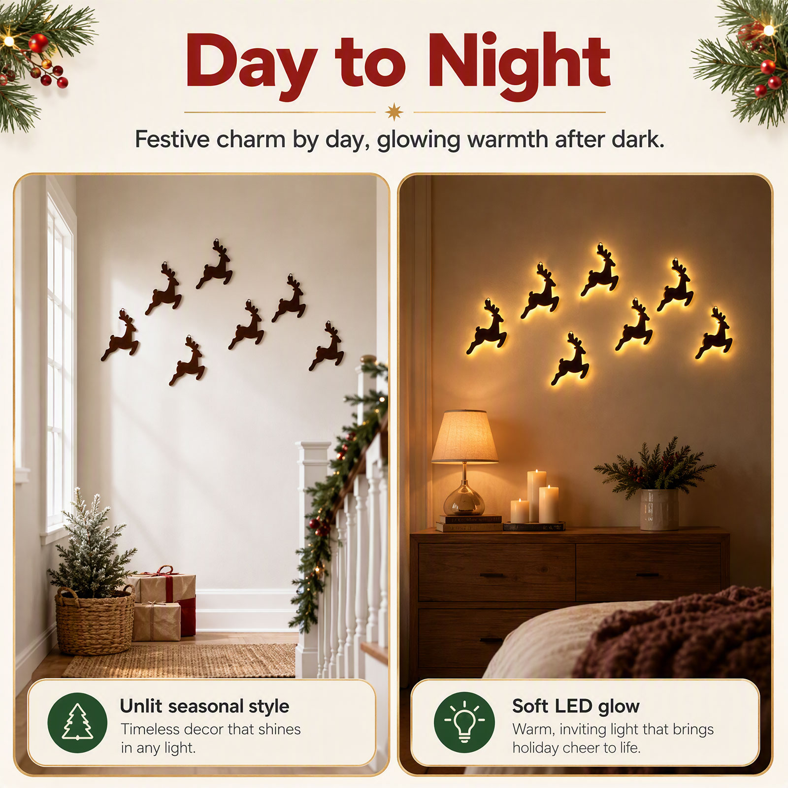 7-delige LED-verlichte rendier - Up Lighting Decor recensie en prijs
