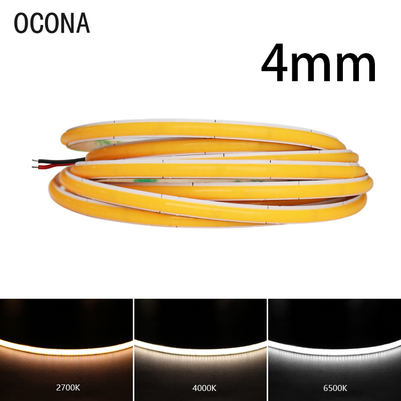 4mm Smalle COB LED Strip Verli - Lighting Mcqueen Bedroom Decor recensie en prijs