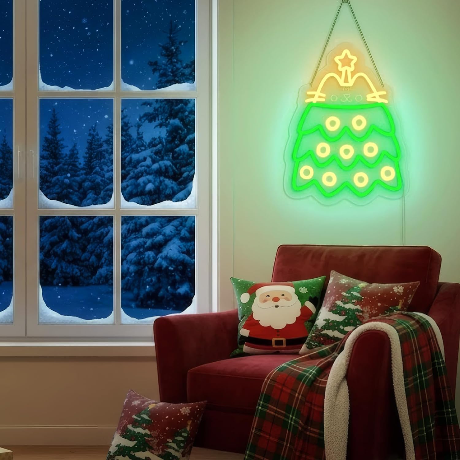 Kerstboom LED Neonbord USB-aan - Lighting Christmas Decor recensie en prijs